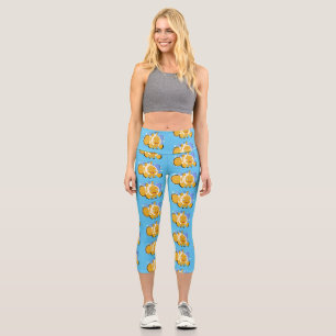 Leggings Capri Caricature d'anénome de poisson clown joli