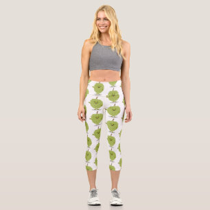 Leggings Capri Caricature de chérimoya à la crème anglaise