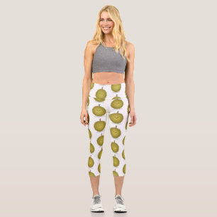 Leggings Capri Caricature de durian joyeux