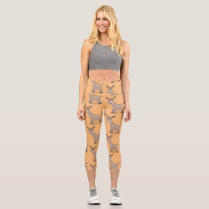 Leggings Capri Caricature de mini âne joyeux