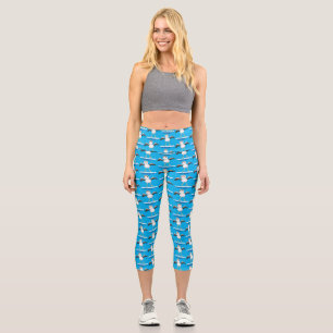 Leggings Capri Caricature en bécasseau mignon