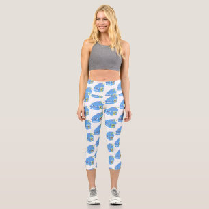 Leggings Capri Caricature en carton de lait joyeux