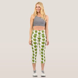 Leggings Capri Caricature joli et souriant de pastèque