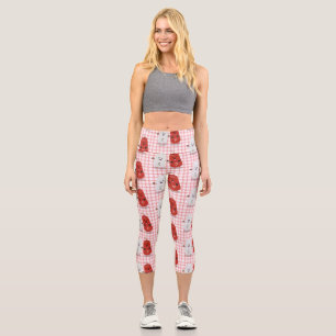 Leggings Capri Caricature joli kawaii sel et poivre