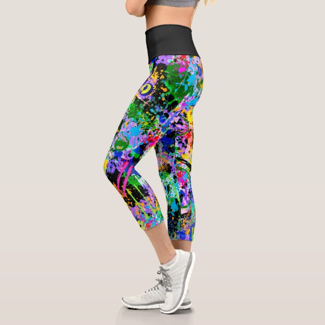 Leggings Capri Carnaval de Graffiti (Gauche)