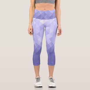 Leggings Capri Carrés géométriques violets