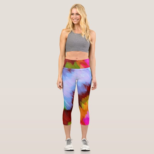 Leggings Capri Cascade aquarelle, nature 2 (Recto)