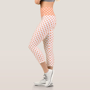 Leggings Capri Cercles Pois orange de Tangérine