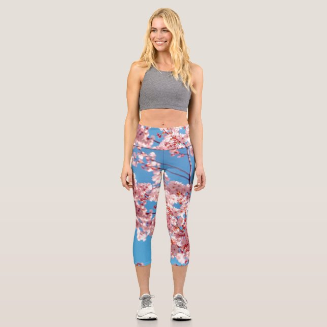 Leggings Capri Cerisier Fleur d'Arbre Sakura (Recto)