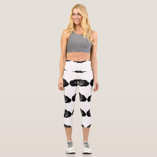 Leggings Capri Cerveau qui rumine Bande dessinée Santé mentale Ar