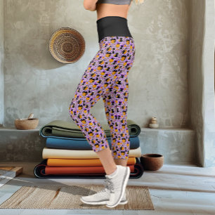 Leggings Capri Chats noirs citrouille Halloween Candy