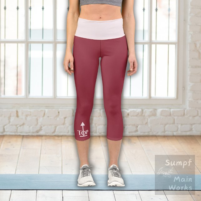 Leggings Capri Cherche la plus légère sur Maroon (Créateur téléchargé)