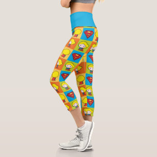 Leggings Capri Chibi Supergirl Character Turnaround