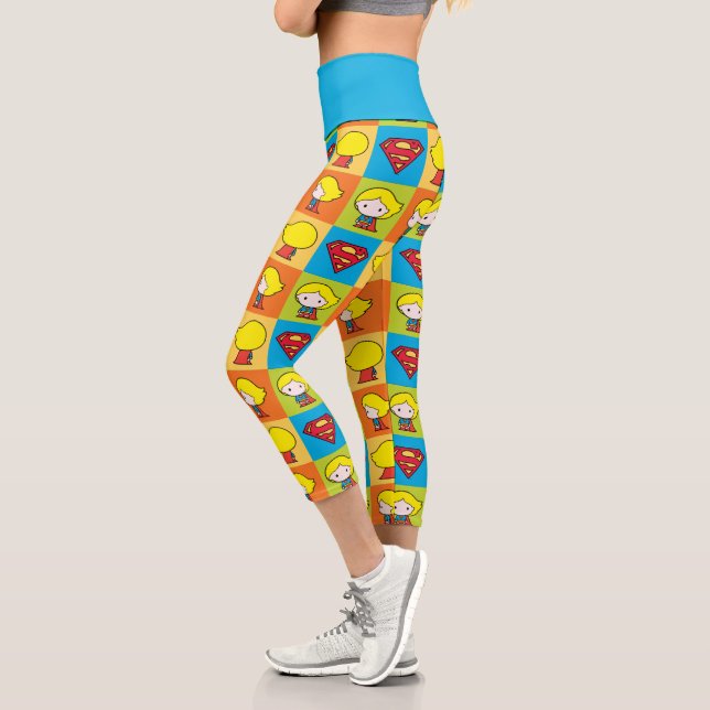 Leggings Capri Chibi Supergirl retournement de caractère (Gauche)
