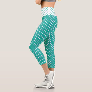 Leggings Capri Chic Turquoise Turquoise Motif