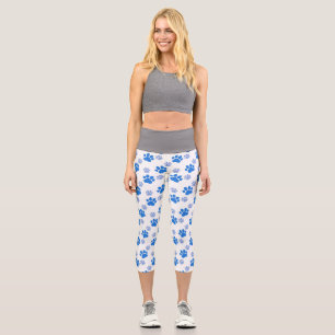Leggings Capri Chien Empreinte de patte Simple Amoureux des anima
