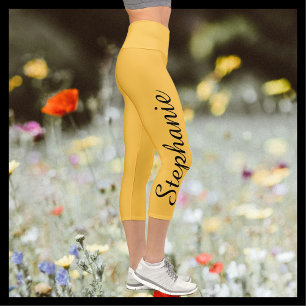 Leggings Capri CHOISISSEZ VOTRE COULEUR Personnalisé yoga capri