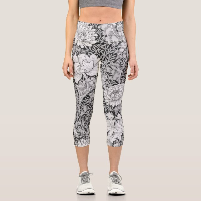 Leggings Capri Chrysanthemum Gray, William Morris (Recto)