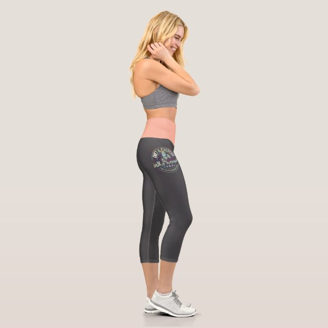 Leggings Capri Citation De Fitness Drôle - Régime Et Exercice Qui (Droite)
