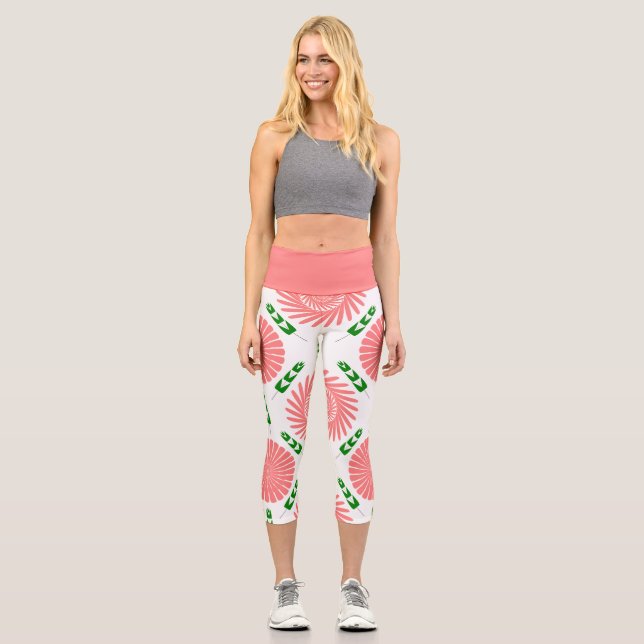 Leggings Capri Citation Positive Inspirante Typographie Moderne P (Recto)