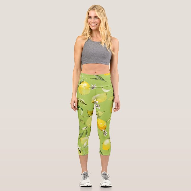 Leggings Capri citrons aquarelle 23 (Recto)