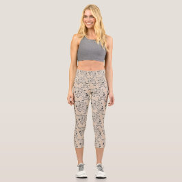 Leggings Capri Citrouille Automne Plan Capri Leggins - Tan