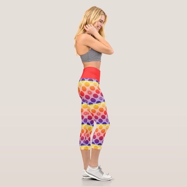 Leggings Capri Citrus Rainbow PopArt (Droite)