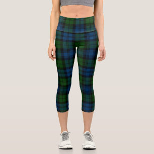 Leggings Capri Clan Campbell Tartan Scottish Plaid