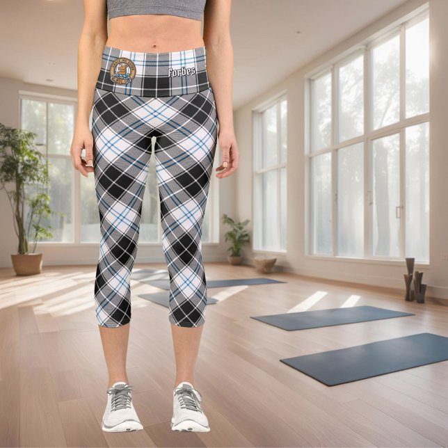 Leggings Capri Clan Forbes robe Tartan (Créateur téléchargé)
