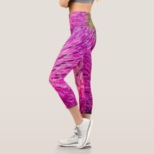 Leggings Capri Closeup de chardon de lait