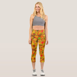 Leggings Capri Collage Feuille en peuplier massif transparent 1