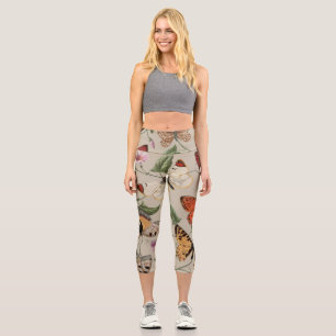 Leggings Capri Collection de la papillon Moth Nature Dessin
