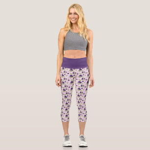 Leggings Capri Collection de Motifs de paniers de fruits - bleuet
