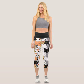 Leggings Capri Collectionneuse de chats