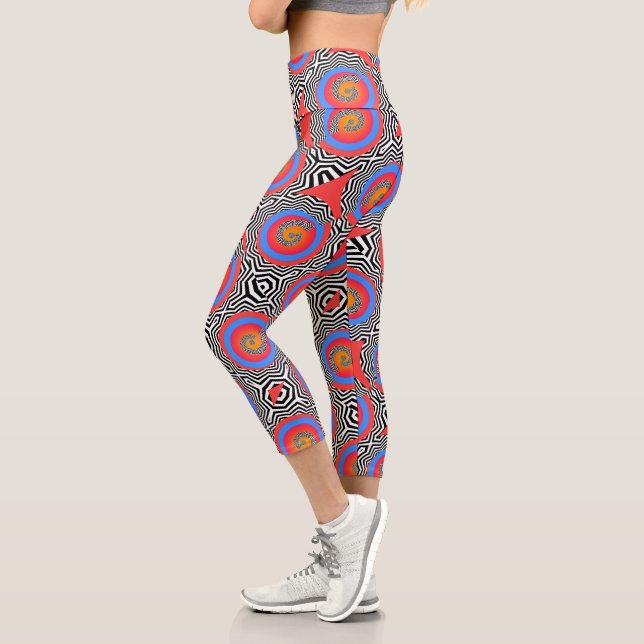 Leggings Capri Compression féminine ajustée à la taille haute Spi (Gauche)