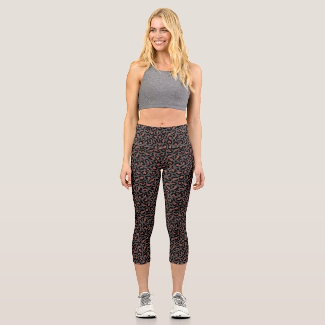 Leggings Capri Conception Série Classique Léopard 2 (Recto)