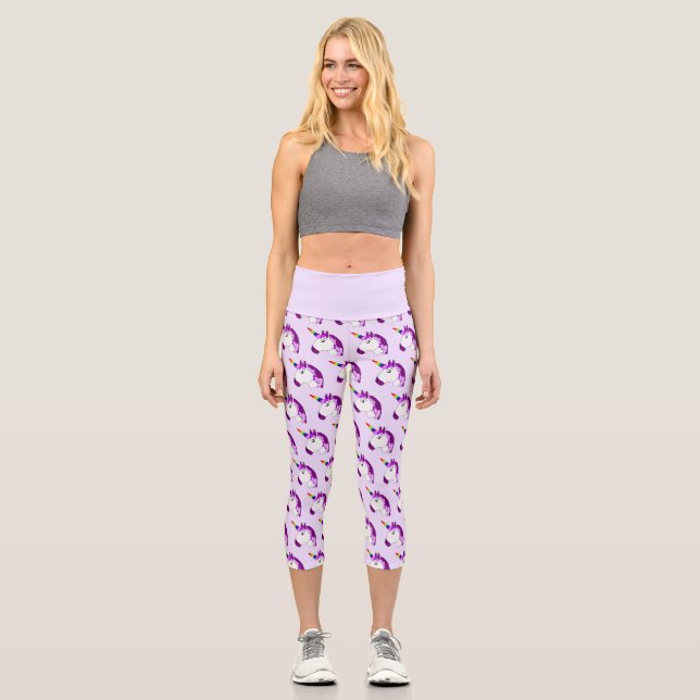 Leggings Capri Conception Unicorn Vous Choisissez Couleur Arrière (Recto)