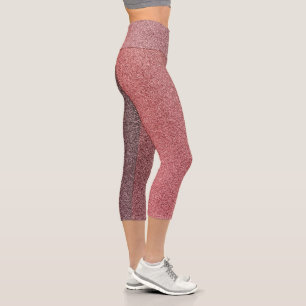 Leggings Capri Corail foncé Parties scintillant de dégradé Capri 