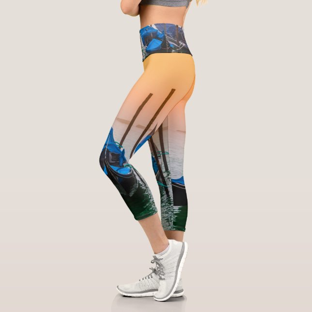 Leggings Capri Coucher de soleil à Venise (Gauche)