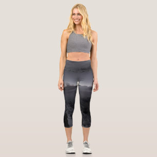 Leggings Capri Coucher de soleil volcanique sur les sommets majes