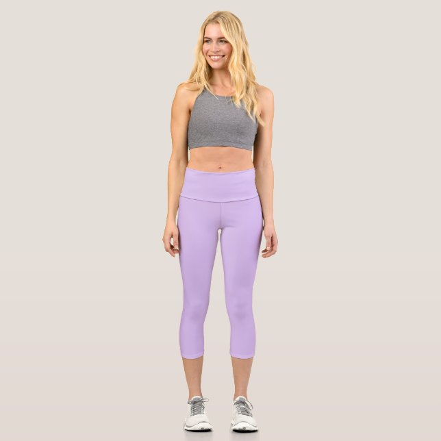 Leggings Capri Couleur uni mauve (Recto)