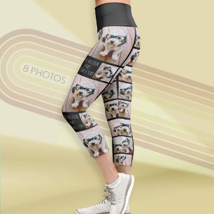 Leggings Capri Créez un collage photo personnalisé avec 8 photos 