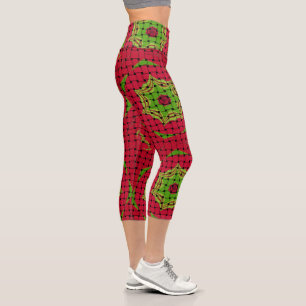 Leggings Capri Créez votre propre art imprimé africain tissé Flor