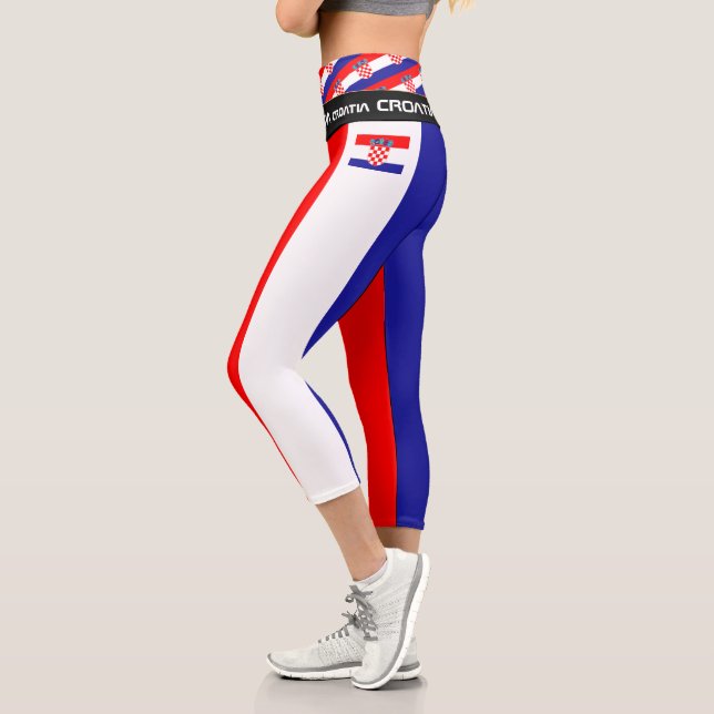 Leggings Capri Croatie & Croate Drapeau mode, sport / Fitness C (Gauche)