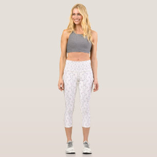 Leggings Capri Croix ornée de fleurs