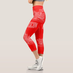 Leggings Capri Croquis rouge de la cathédrale St Basile de Mosco