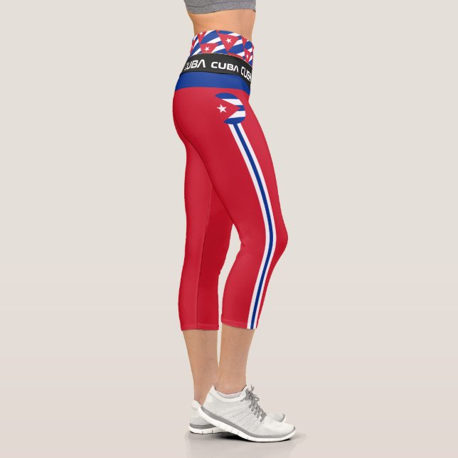 Leggings Capri Cuba & Cubain Drapeau mode, Fitness, Sports  (Droite)