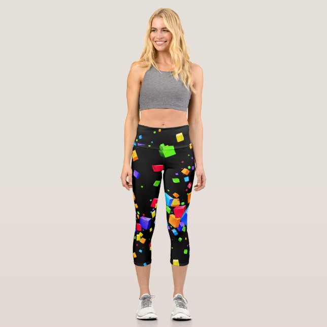 Leggings Capri Cubes colorés 2 (Recto)