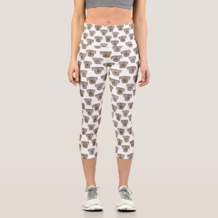 Leggings Capri Cute Chocolat Labrador Retriever Chien Motif