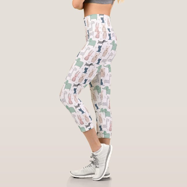 Leggings Capri Cute Pastel Baby Motif animal (Gauche)